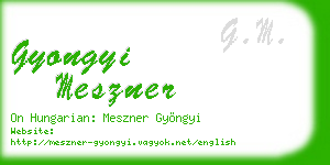 gyongyi meszner business card